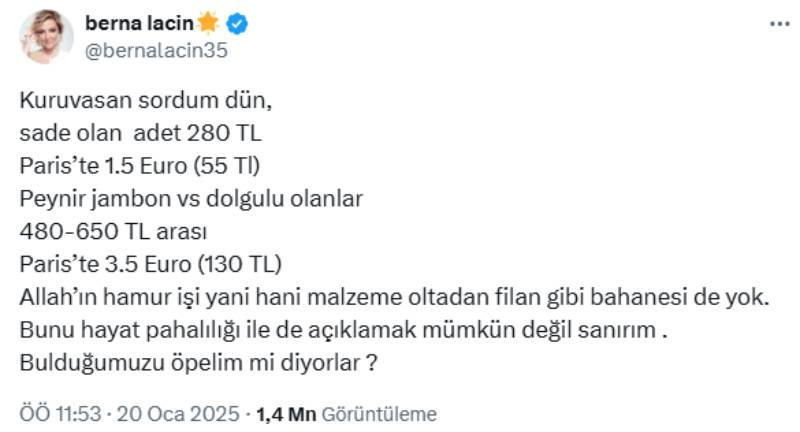 berna lacin kruvasan fiyatlarini karsilastirdi bahanesi yok 0 gQYfLZIC