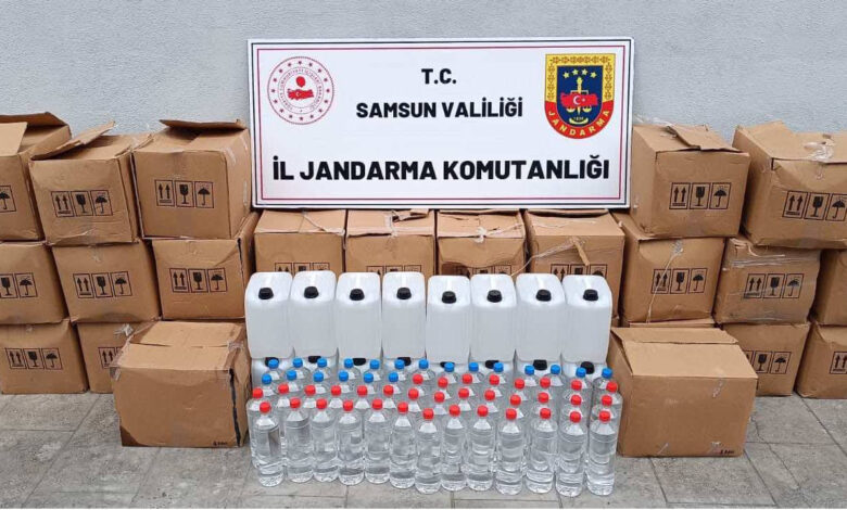 samsunda bir depoda 755 litre etil alkol ele gecirildi ZPmG2mvV