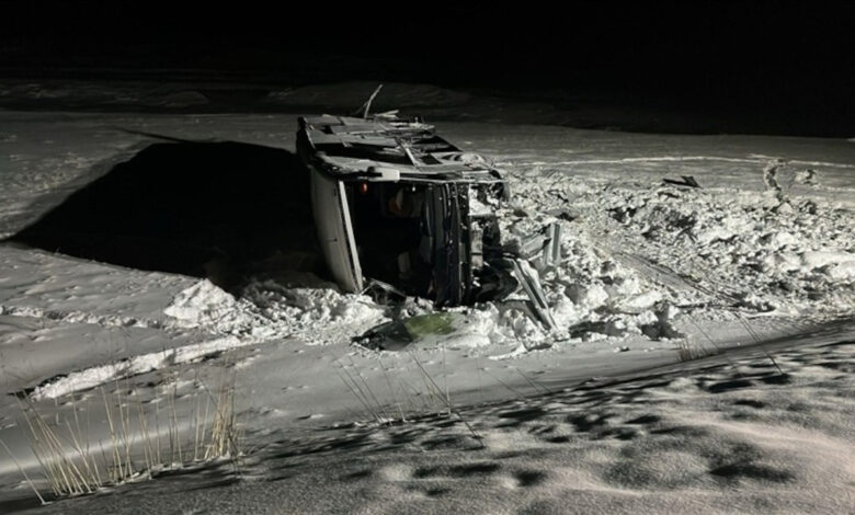 Erzurum'da yolcu otobüsü devrildi: 37 yaralı 1 erzurumda yolcu otobusu devrildi 37 yarali bIWhZlmj