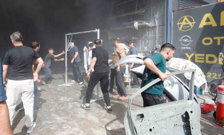antalyada boya atolyesinde yangin 12 kisi dumandan etkilendi PHBS42Ui