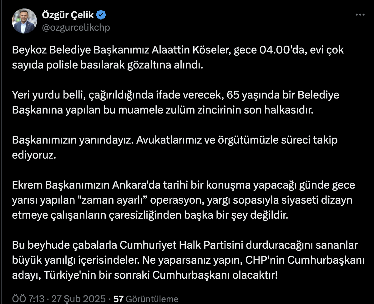 beykoz belediye baskani alaattin koseler gozaltina alindi 0