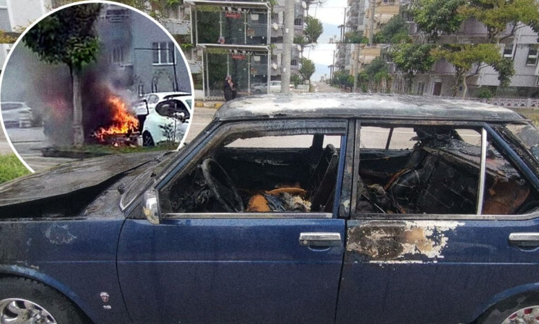 bursa mudanyada seyir halindeki otomobil alev topuna dondu WxXBLQUJ