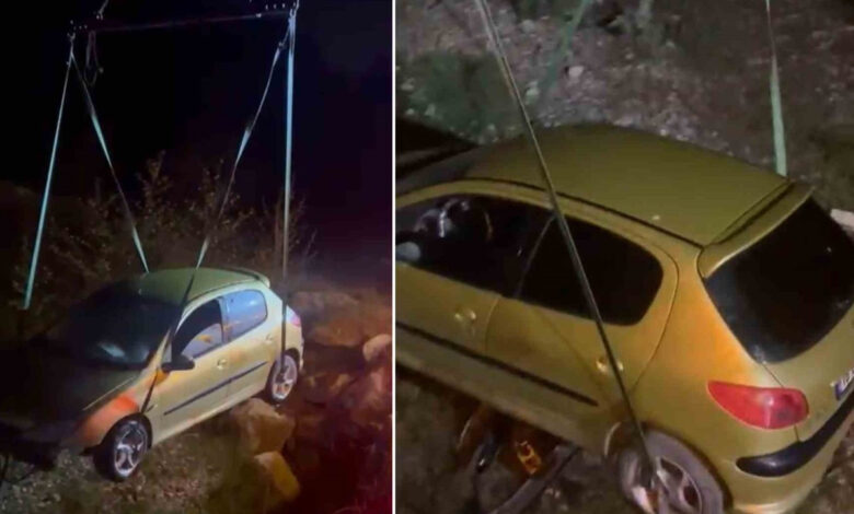 bursada kopege carpmamak icin manevra yapan surucu sarampole uctu pA27huWF