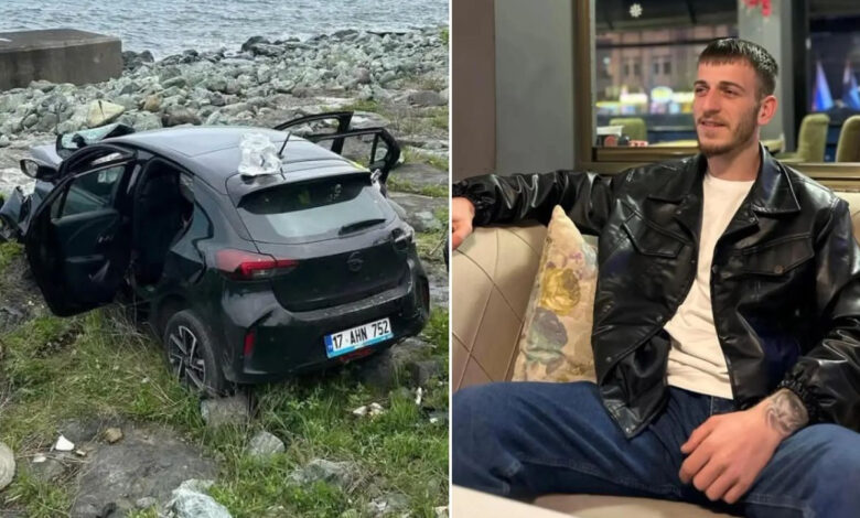 Elektrik direğine çarpan otomobil, kayalıklara uçtu: 1 ölü, 3 yaralı 1 elektrik diregine carpan otomobil kayaliklara uctu 1 olu 3 yarali JadA1lz8