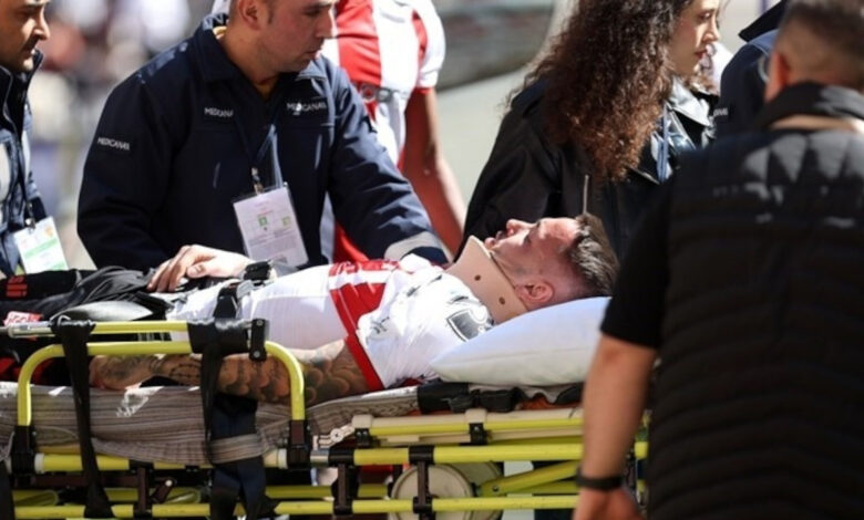 Göztepe maçında sakatlanan Rej Manaj ambulansla hastaneye kaldırıldı 1 goztepe macinda sakatlanan rej manaj ambulansla hastaneye kaldirildi iOLUbww9