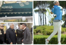 is insani beyhan benardeteye veda cenaze toreninde golf sopasi ve golf topu rI4wQWYR