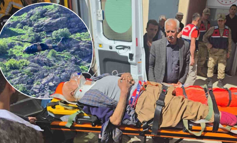 Pancar toplamaya giden yaşlı adam helikopterle kurtarıldı! 1 pancar toplamaya giden yasli adam helikopterle kurtarildi w1lWD42B