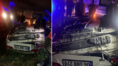 surucusunun hakimiyetini yitirdigi otomobil sarampole devrildi W9tivrb1