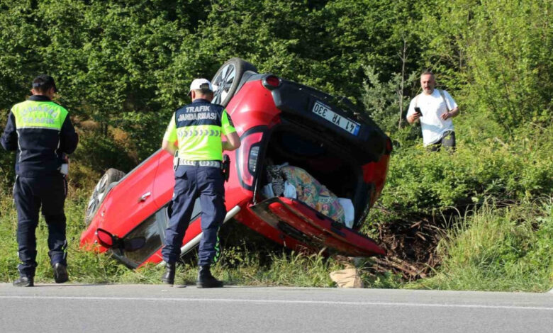 takla atan otomobildeki aile olumden dondu 1i bebek 4 yarali egzyfnht