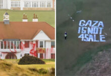 trumpin iskocyadaki golf sahasinda protesto gazze satilik degil dUelNyF8