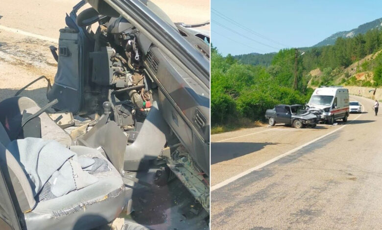 adana saimbeylide ambulans ile otomobil carpisti 1 olu 4 yarali MM1haXru