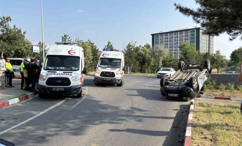 edirnede korkunc carpisma otomobil takla atti surucu sikisti Uhq7aSnt