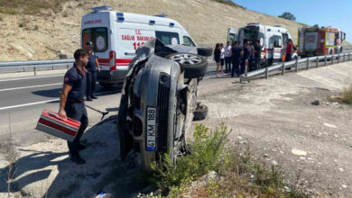 kandirada takla atan otomobilden mucize kurtulus P8md1pIy
