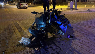 malatyada korkutan kaza otomobil ile motosiklet carpisti 1 kisi yaralandi USKEJXmp