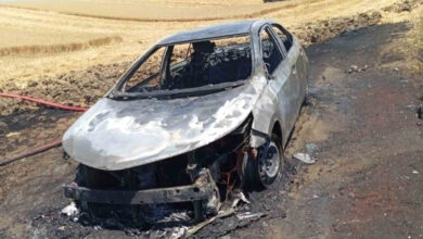 tekirdagda sok goruntuler tarlada otomobil alev alev yandi U42h3rJX