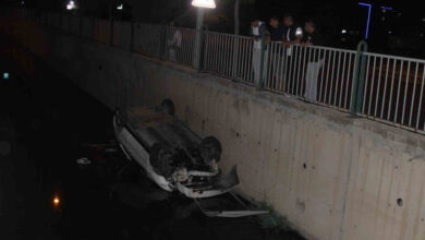 kayseride otomobil kanala uctu 1 yarali b6VvJSy1