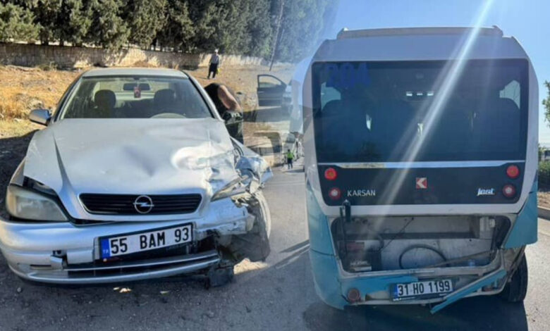 Otomobil ile minibüs çarpıştı, 2 kişi yaralandı 1 otomobil ile minibus carpisti 2 kisi yaralandi jGyhTu3z