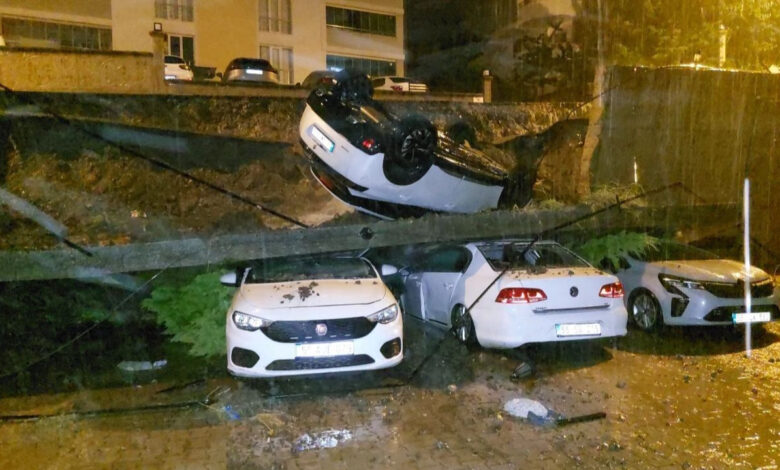 Samsun’da duvar araçların üzerine yıkıldı, 4 araç pert 1 samsunda duvar araclarin uzerine yikildi 4 arac pert bf8pcTUR